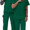 Sivvan Unisex Scrubs Set – V-Neck Top & Drawstring Pants