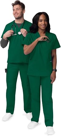 Sivvan Unisex Scrubs Set – V-Neck Top & Drawstring Pants