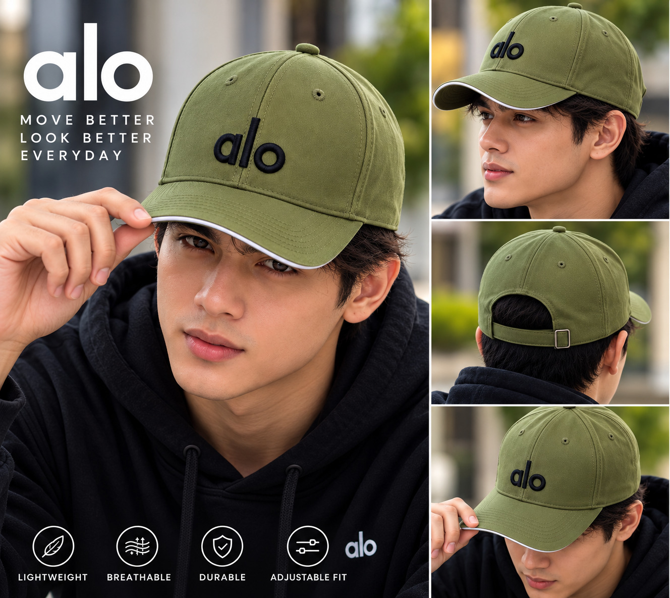 Alo Adjustable Baseball Caps – Unisex Casual Hats