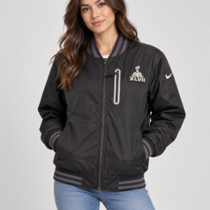Nike Super Bowl XLVIII Reversible Jacket – Black Zip-Up