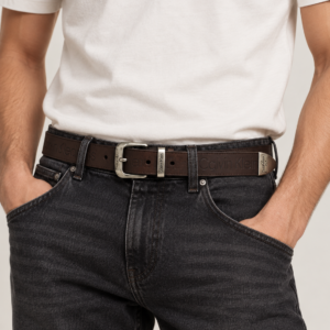 Calvin Klein Vintage Leather Belt – Brown Size Small