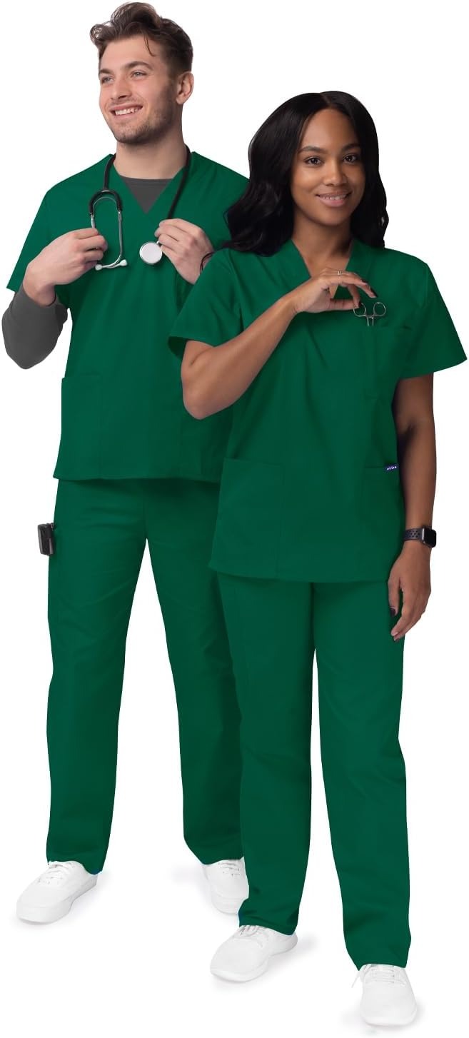 Sivvan Unisex Scrubs Set – V-Neck Top & Drawstring Pants (14)
