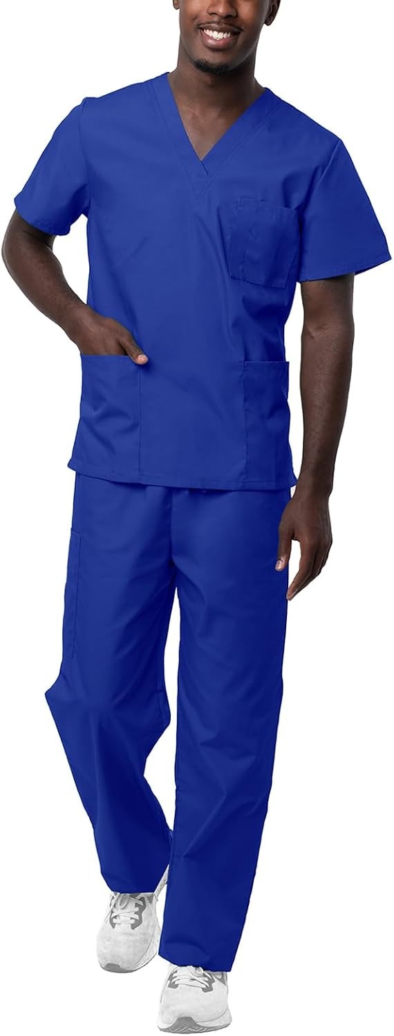 Sivvan Unisex Scrubs Set – V-Neck Top & Drawstring Pants (16)