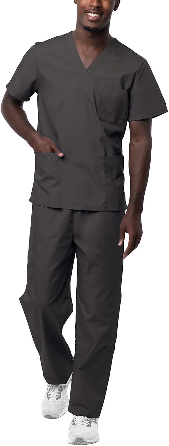 Sivvan Unisex Scrubs Set – V-Neck Top & Drawstring Pants (17)