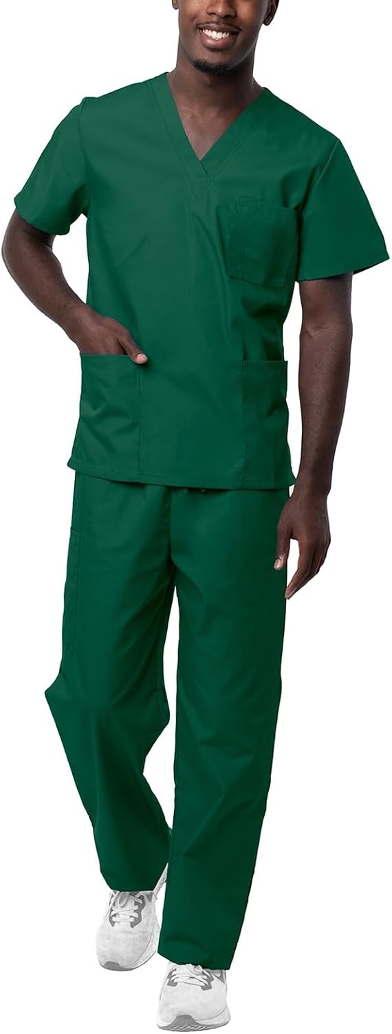 Sivvan Unisex Scrubs Set – V-Neck Top & Drawstring Pants (9)