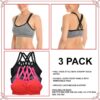 Angelina Women’s Seamless Sports Bra – 3-Pack Cross-Back