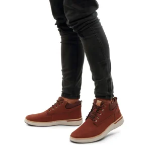 Timberland Men’s Casual Leather Shoes – Brown Lace-Up